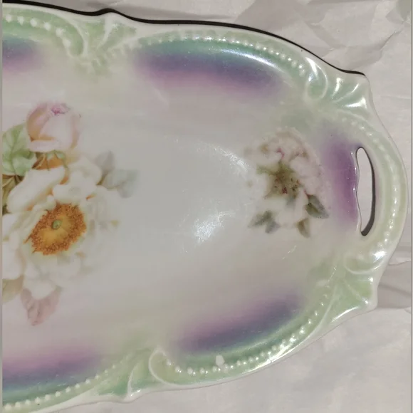 Vintage Oval Floral Tray/Dish - Picture 4 of 6
